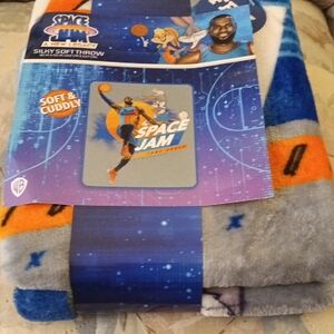 Warner Bros. Space Jam Blue and Orange Blanket